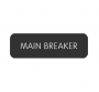 BLUE SEA 8063-0310 LABEL MAIN BREAKER LARGE FORMAT STYLE