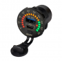 SEA DOG ROUND USB/USBC VOLTMETER SOCKET WITH RAINBOW DISPLAY