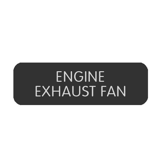 BLUE 8063-0164 LABEL ENGINE EXHAUST FAN LARGE FORMAT STYLE