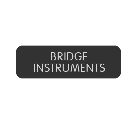 BLUE SEA 8063-0071 LABEL BRIDGE INSTRUMENTS LARGE FORMAT STYLE