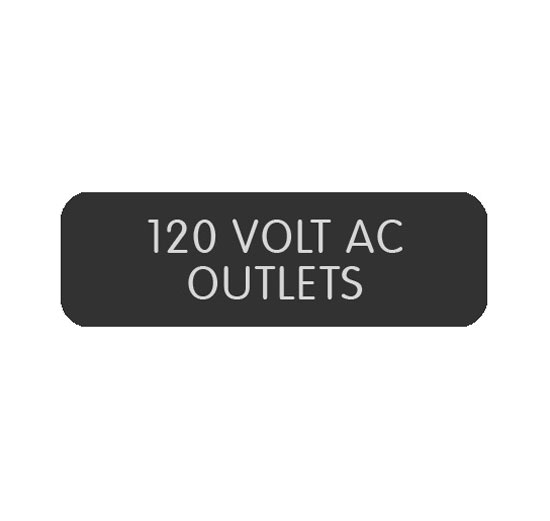 BLUE SEA 8063-0006 LABEL 120 VOLT AC OUTLETS LARGE FORMAT STYLE