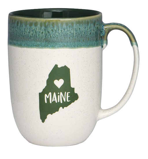 MAINE MUG GLAZED GREEN 16OZ