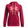 UNDER ARMOUR BLACK ROSE FLEECE HOODIE WITH LOGO WOMENS X-SMALL