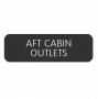 BLUE SEA 8063-0023 LABEL AFT CABIN OUTLETS LARGE FORMAT STYLE