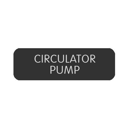 BLUE SEA 8063-0098 LABEL CIRCULATOR PUMP LARGE FORMAT STYLE