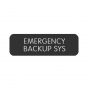 BLUE SEA 8063-0149 LABEL EMERGENCY BACKUP SYS LARGE FORMAT STYLE