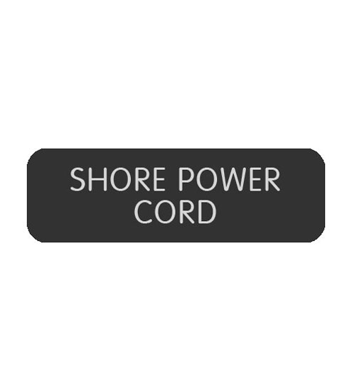 BLUE SEA 8063-0384 LABEL SHORE POWER CORD LARGE FORMAT STYLE