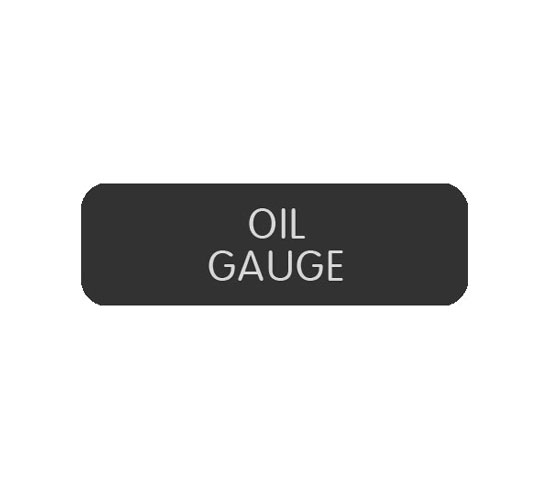 BLUE SEA 8063-0563 LABEL OIL GAUGE LARGE FORMAT STYLE