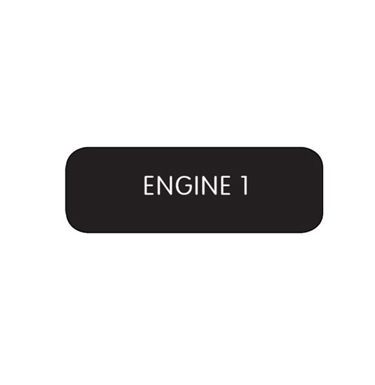 BLUE SEA 8063-0581 LABEL ENGINE 1 LARGE FORMAT STYLE