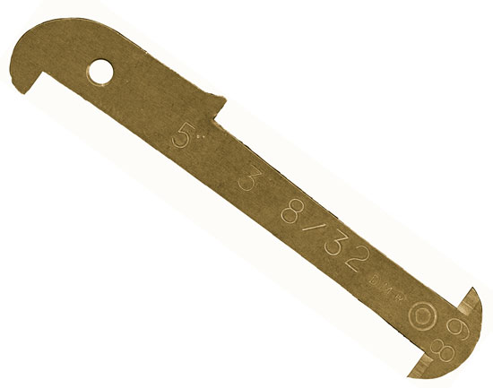 LOBSTER GAUGE MEASURER BRASS DOUBLE 3.25"AND 5"