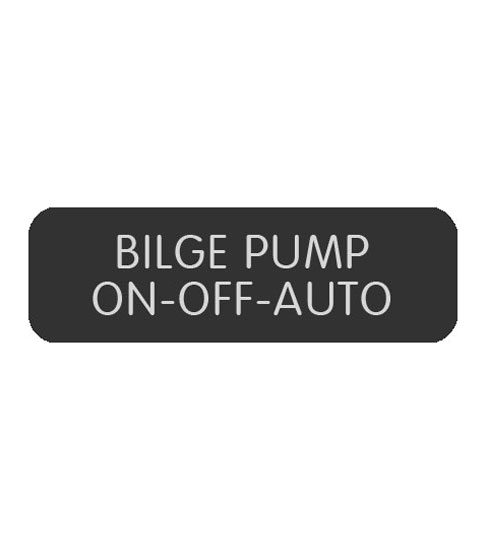 BLUE SEA 8063-0453 LABEL BILGE PUMP ON-OFF-AUTO LARGE FORMAT STYLE