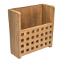 WHITECAP TEAK GRATE FRONT MAGAZINE RACK