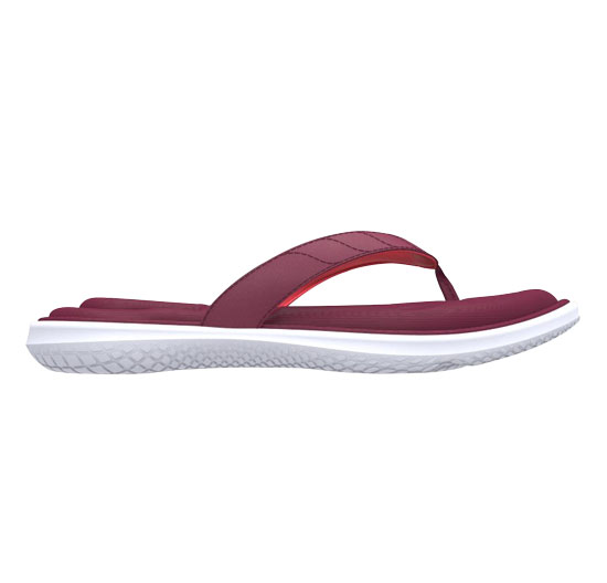 UNDER ARMOUR FLIP FLOP SANDALS BETA RED WOMENS SIZE 6