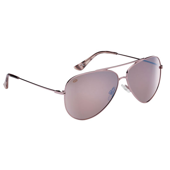 SUNGLASSES POLARIZED CREW- ROSE GOLD WITH COPPER SILVER MIRROR LENS