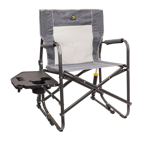GCI OUTDOOR FREESTYLE ROCKER WITH SIDE TABLE HEATHERED PEWTER