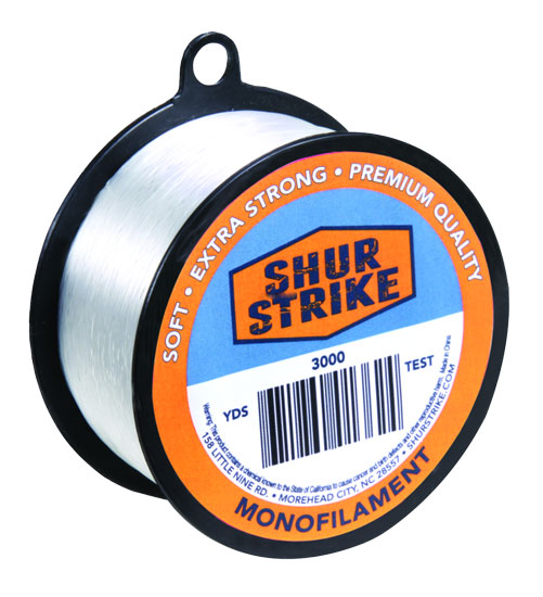 FISHING LINE 10 LB TEST MONO SHUR STRIKE 600 YDS