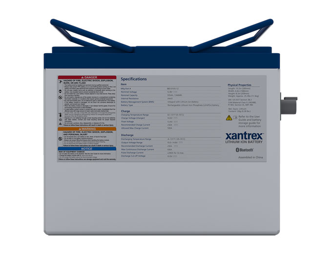 XANTREX 883-0105-12 LITHIUM ION BATTERY 105AH 12V GROUP 27