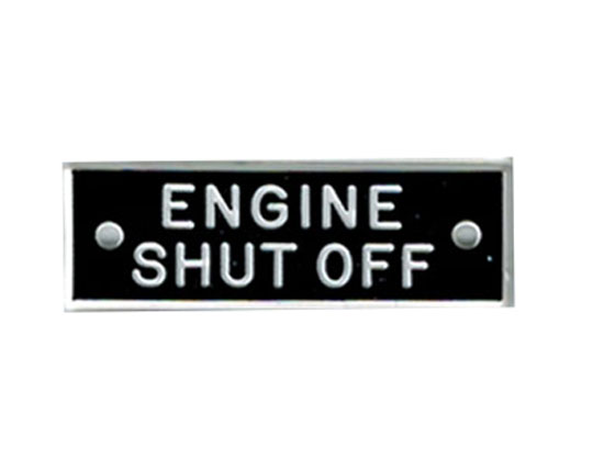 IDENTI-PLATE ENGINE SHUT OFF