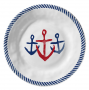 SALAD PLATE ANCHORS RED WHITE & BLUE 8.5"