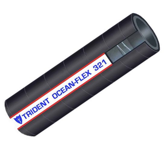TRIDENT RUBBER OCEAN FLEX HOSE MULTIPURPOSE 1-3/4" ID (50' COIL)