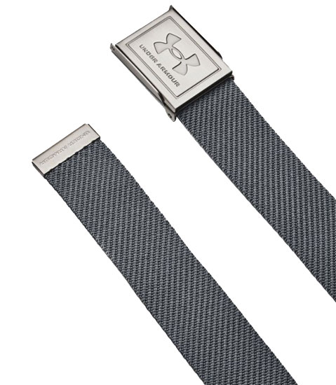 UNDER ARMOUR MENS ADJUSTABLE BELT PITCH GRAY WEBBING (ONE SIZE FITS MOST)