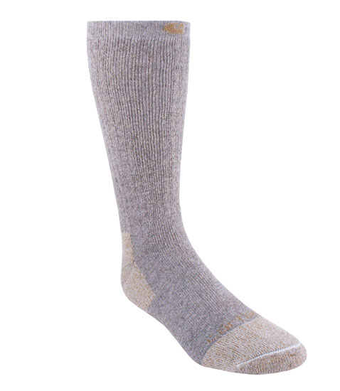SOCK CARHARTT WORK BOOT STEEL TOE MEN 2PK GRAY XL