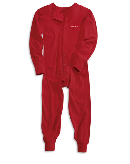 UNION SUIT CARHARTT MIDWEIGHT RED SIZE MEDIUM
