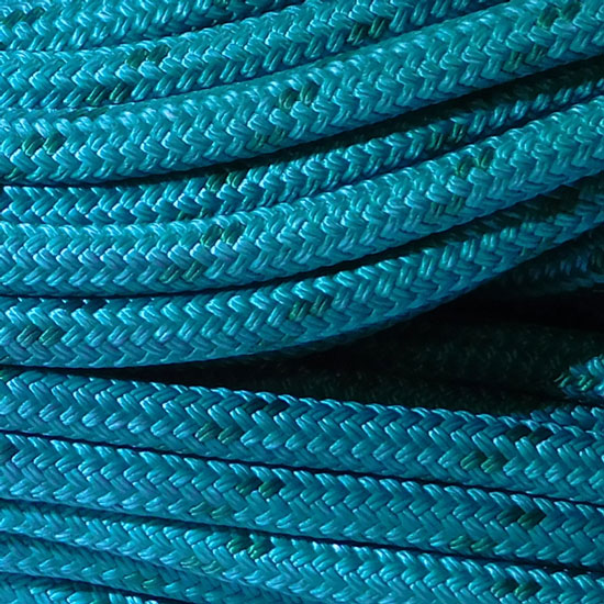 ROPE POLYDYNE DOUBLE BRAID POLYESTER/NYLON GREEN 7/8" X 40'