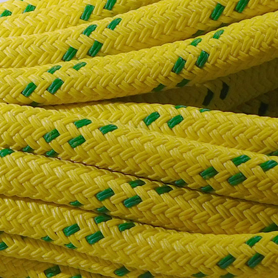 ROPE POLYDYNE DOUBLE BRAID POLYESTER/NYLON YELLOW 3/4" X 100'