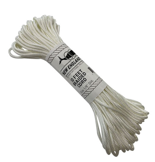 Nylon Smooth Braid Rope - White - 3/8 x 50' from KINGCORD