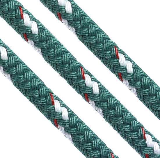 NEW ENGLAND ROPE STA SET SOLID DACRON DOUBLE BRAID GREEN 5/16" (BY FOOT)