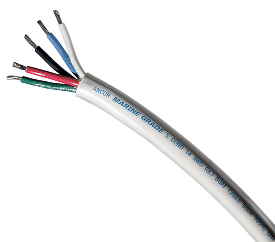 ANCOR WIRE TINNED MAST ROUND 14/5 BLACK/BLUE/GREEN/RED/WHITE (BY/FOOT)