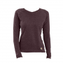 CARHARTT MIDWEIGHT WOMENS POLY-WOOL CREW DEEP WINE HEATHER SMALL