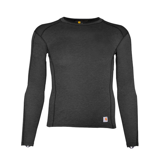 CARHARTT MIDWEIGHT MENS POLY-WOOL CREW BLACK HEATHER LARGE