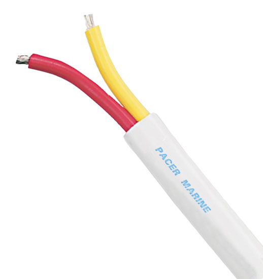 PACER WIRE TINNED SAFETY 16/2 ROUND RED/YELLOW (100' REEL)