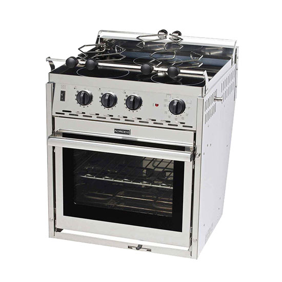 CERAMIC GLASS TOP BUILTIN 3 BURNER W/OVEN & BROILER 120V GIMBLED