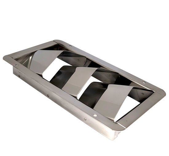 SEA DOG LOUVERED VENT STAINLESS STEEL 5 LOUVERS 4-1/2" X 8-1/8"