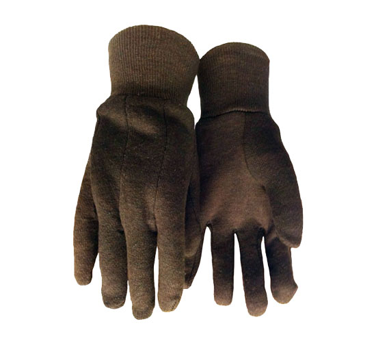 GLOVE JERSEY BROWN 100% COTTON (PAIR OR DOZ)