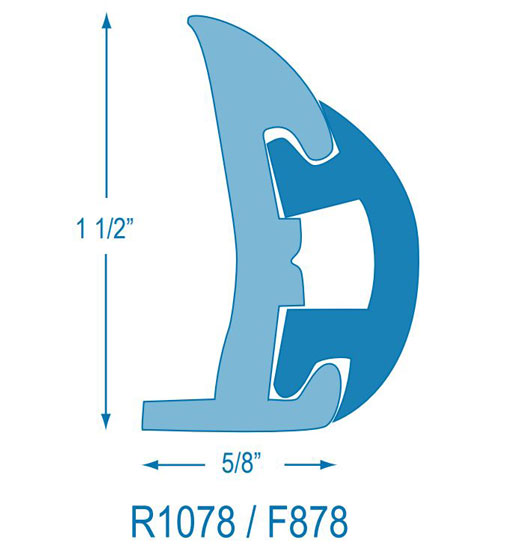 Gunwale BUMP PVC Rub Rail 65mm Profile