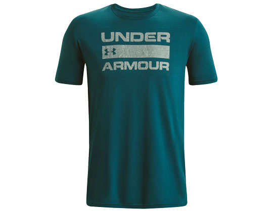 UNDER ARMOUR T-SHIRT STACKED LOGO MENS TOURMALINE LARGE