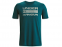 UNDER ARMOUR T-SHIRT STACKED LOGO MENS TOURMALINE 2X-LARGE