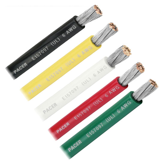 PACER BATTERY CABLE TINNED #6 (FOOT OR REEL)