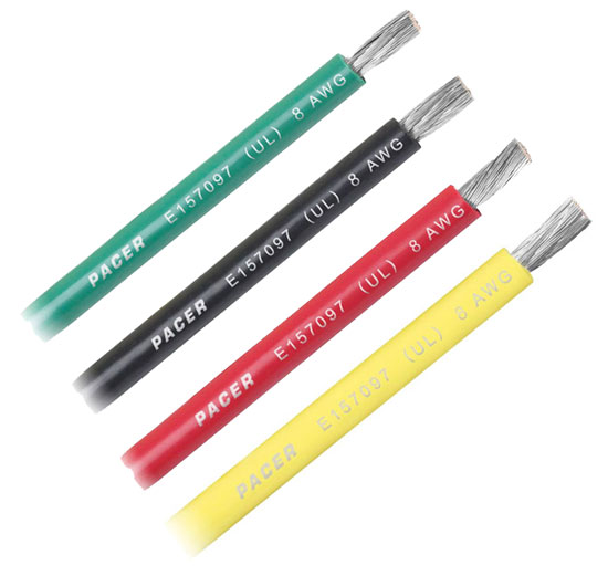 PACER BATTERY CABLE TINNED #8 (FOOT OR REEL)