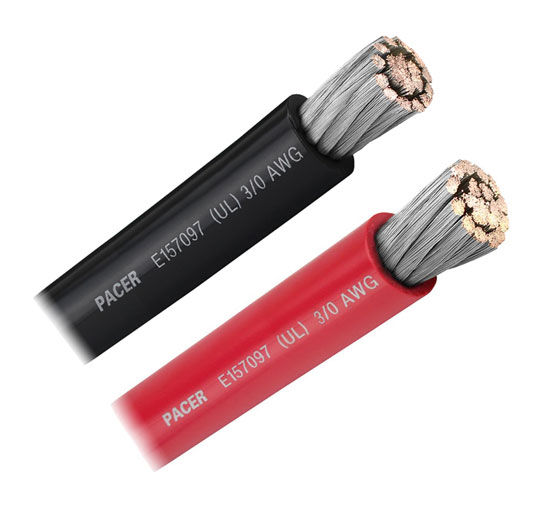 PACER BATTERY CABLE TINNED 3/0 (FOOT OR REEL)