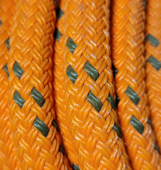 ROPE POLYDYNE DOUBLE BRAID POLYESTER/NYLON ORANGE 3/4" X 80'