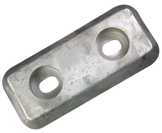 CAMP ZINC DIVERS HULL PLATE BOLT ON 6-1/2" X 2-3/4" X 3/4"