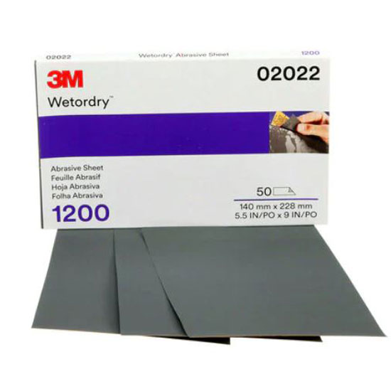 3M WETORDRY SANDPAPER ULTRA FINE 1200 GRIT 5.5" X 9" SOLD BY EACH