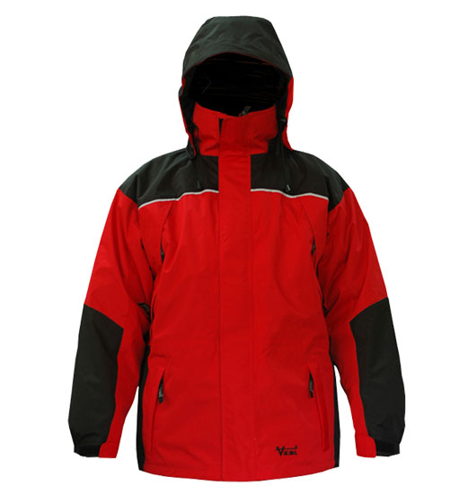 JACKET TEMPEST II RED W/CHARCOAL TRIM MEDIUM