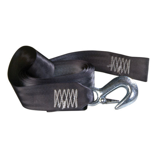 WINCH STRAP 2" X 20' W/HOOK 5000 LB TENSILE