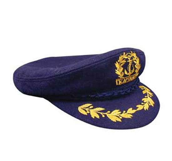 Aegean Men's Captain Wool Admiral Cap 7 5/8 Navy